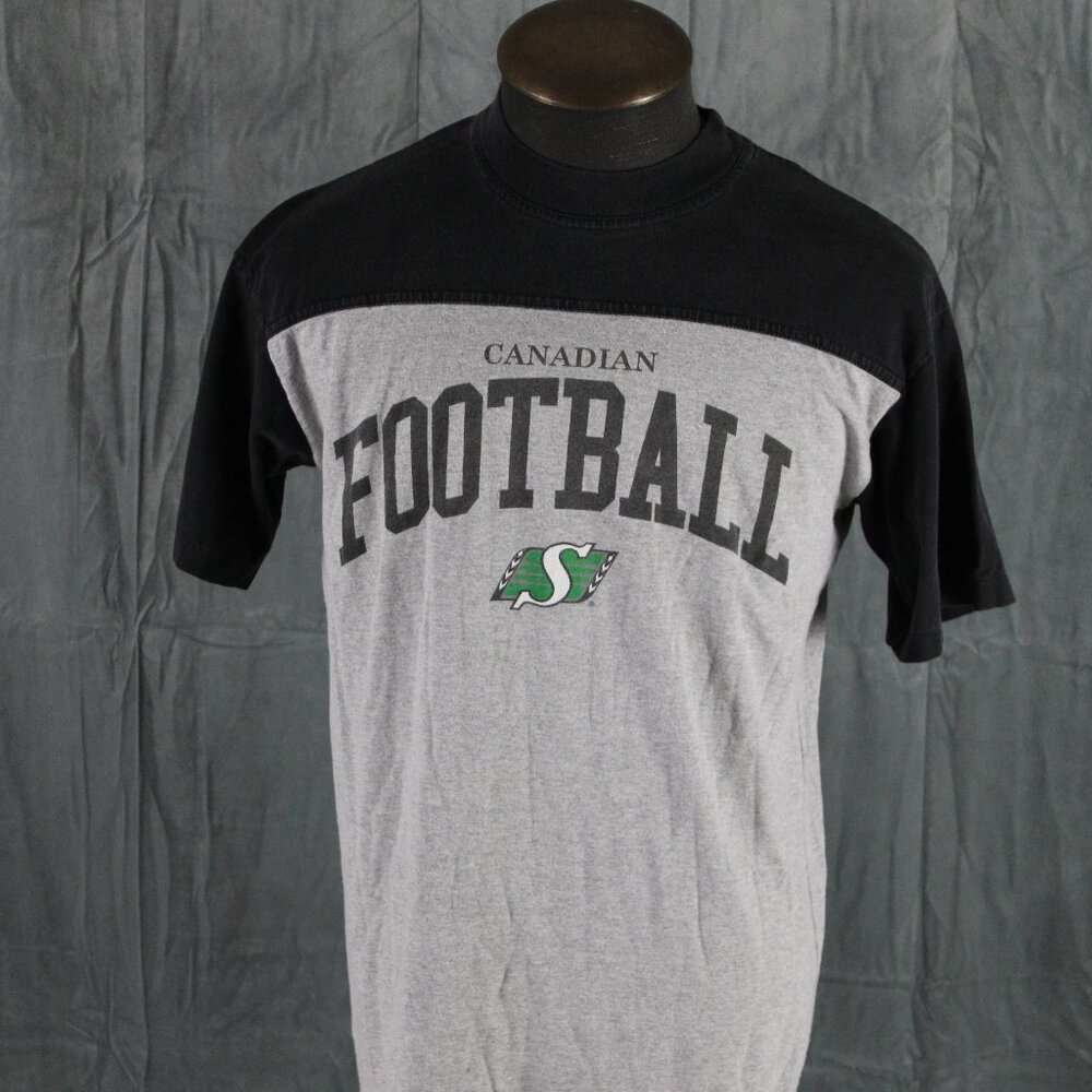 Saskatchewan Roughriders Shirt (VTG) - Canadian Football with Logo - Men's Large